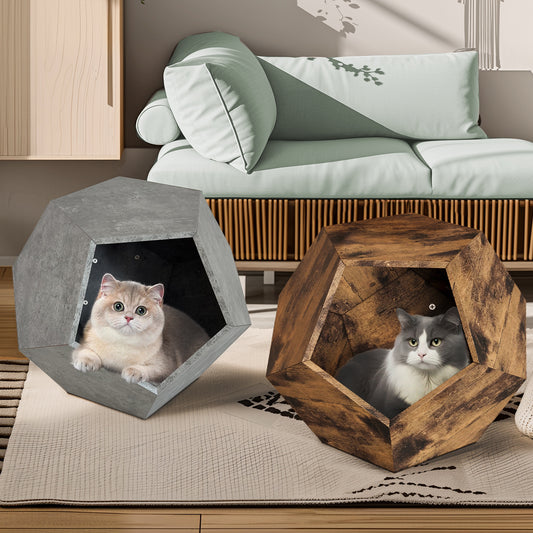 25.98'' geometric cat bed side table
