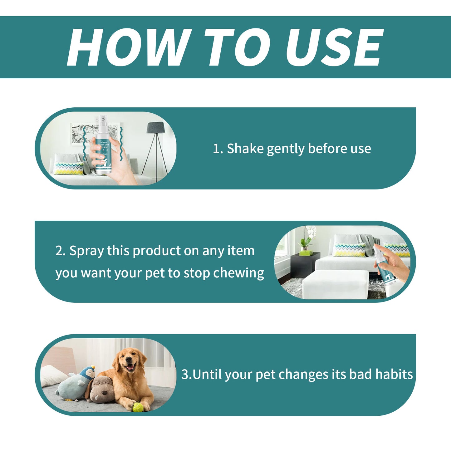 No chew training bitter spray