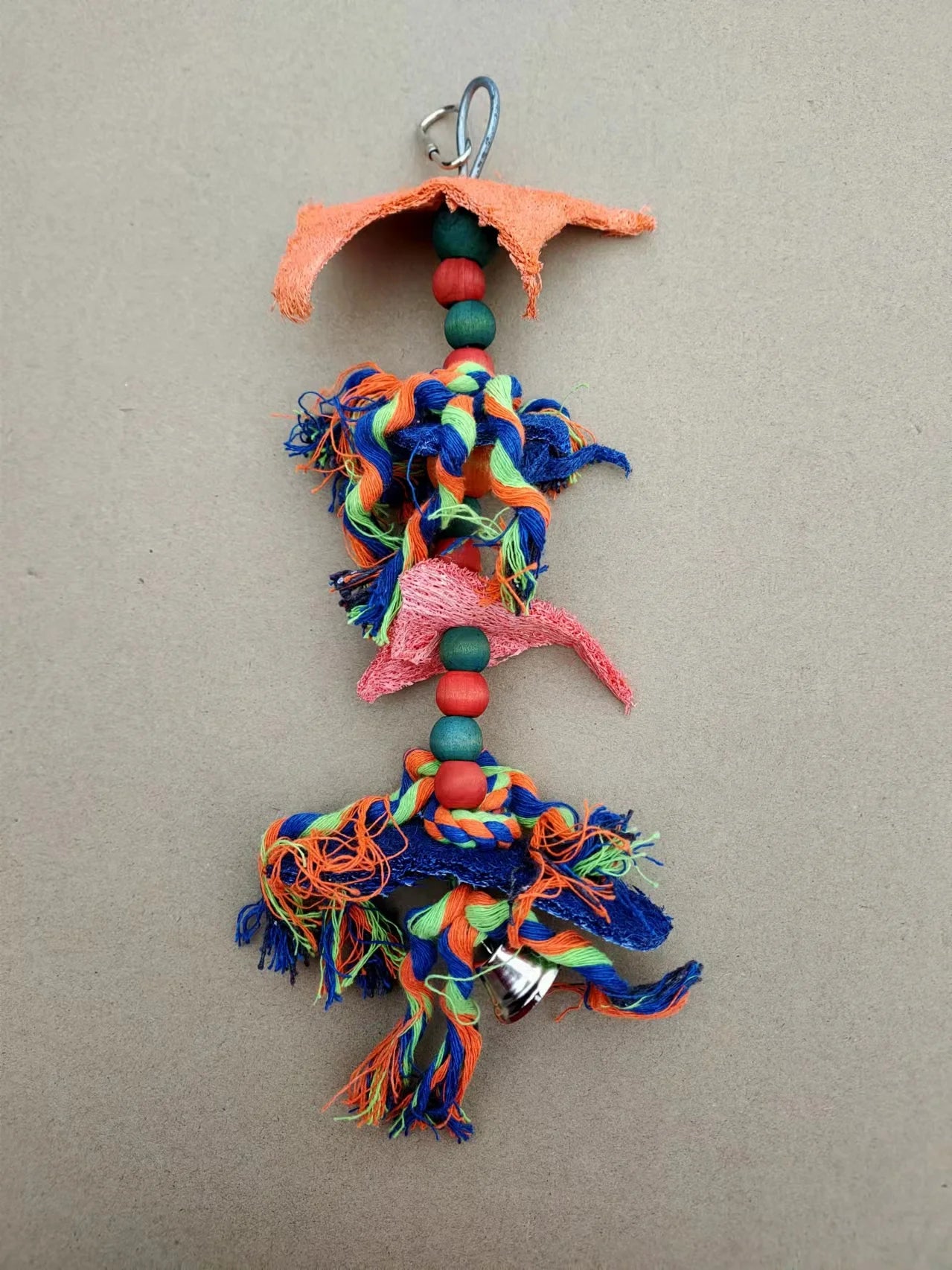 Pet Supplies Eco-Friendly Woven Cotton Rope Molar Cleaning Parrot Gnawing Damage Toy Chewing Knot Indoor Outdoor