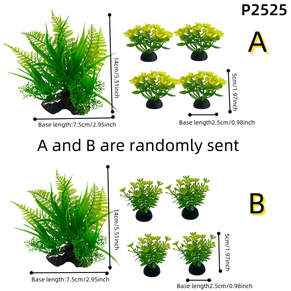 5pc Aquarium Plant Decor