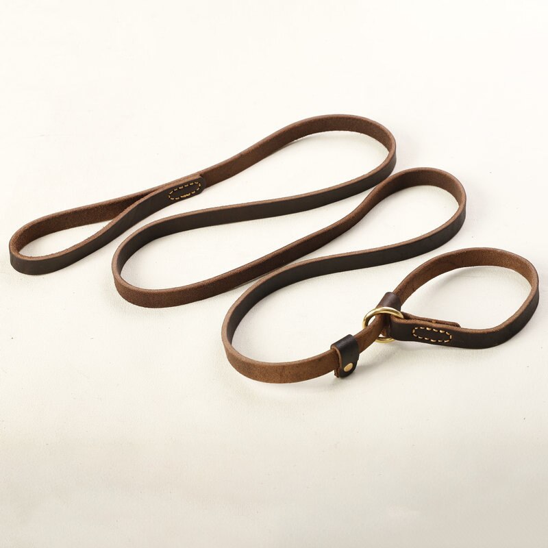 Real Leather Slip Lead