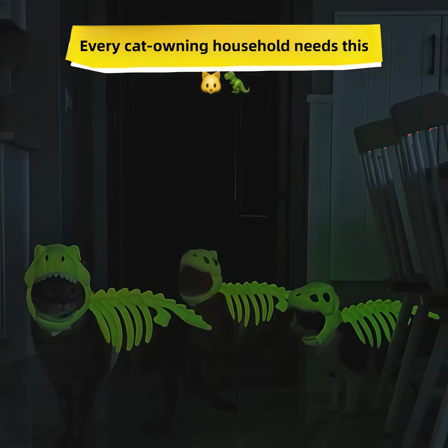 Dinosaur Skeleton Cat Costume