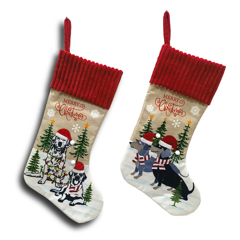 Dog print Christmas Stocking