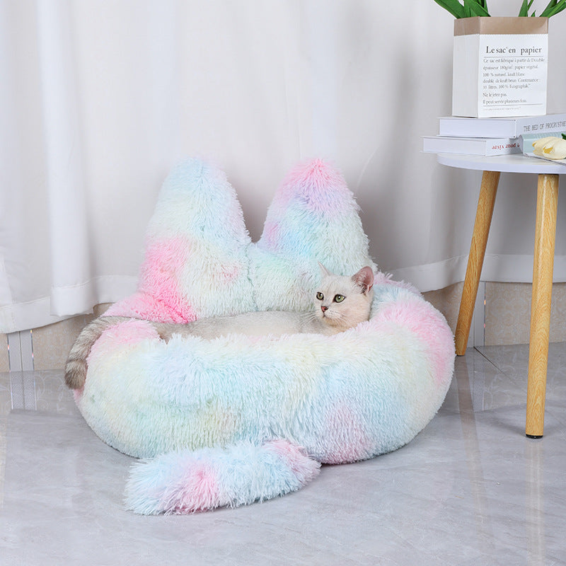 Round Plush Pet Bed