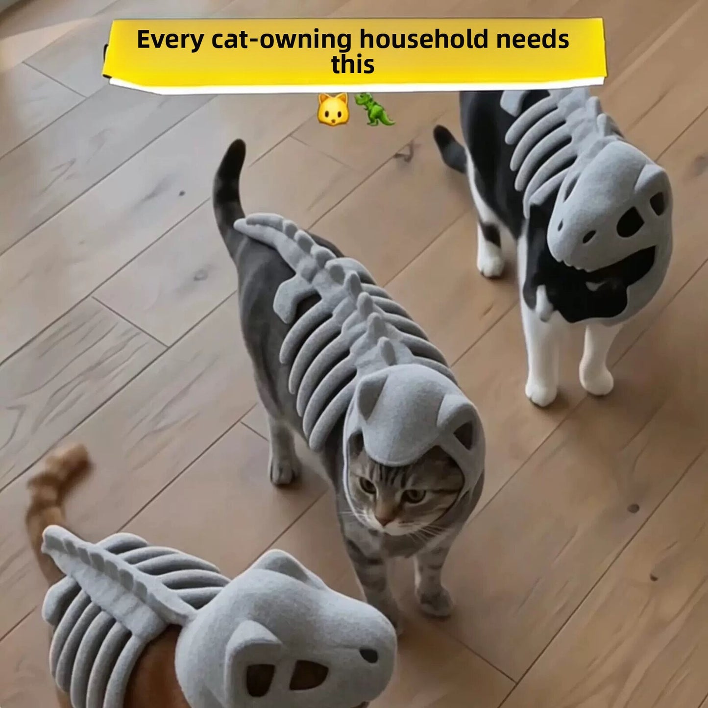 Dinosaur Skeleton Cat Costume