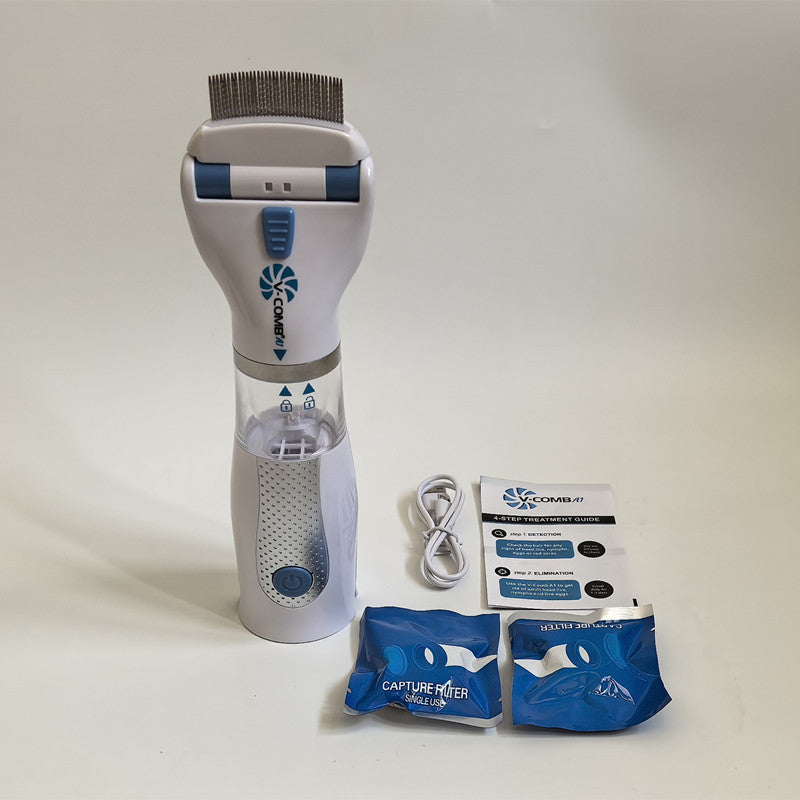 Rechargeable electric flea/lice comb
