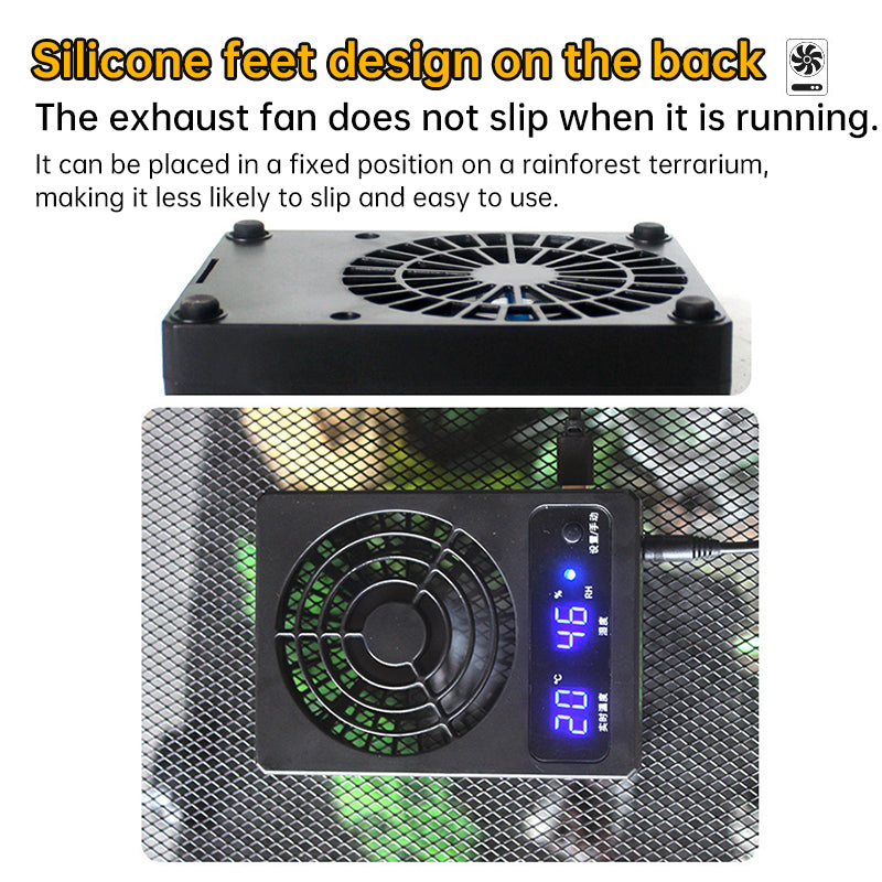 Reptile Cooling Fan with Thermo-Hygrostat & LED Display