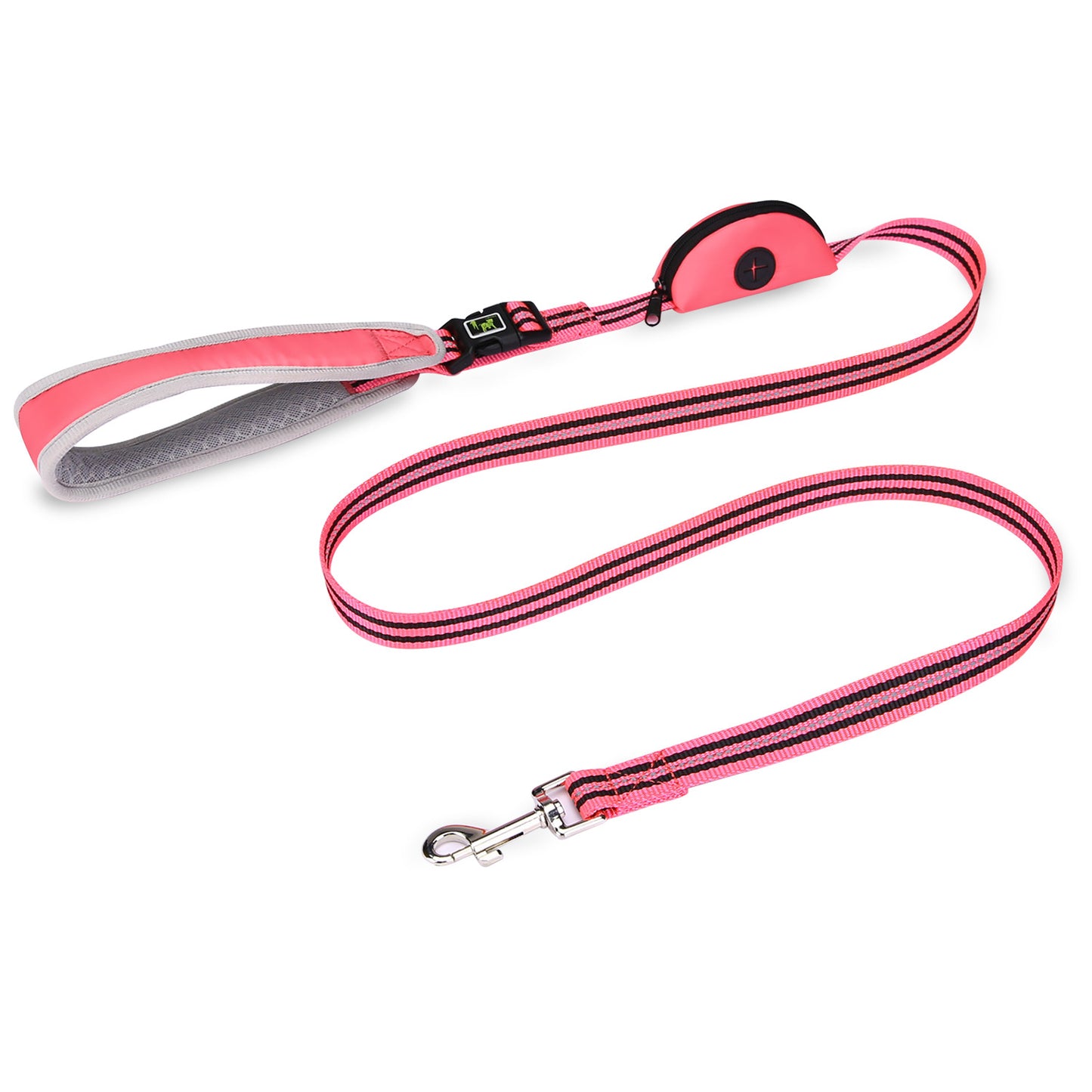 Reflective Leash with Poop Bag Dispenser