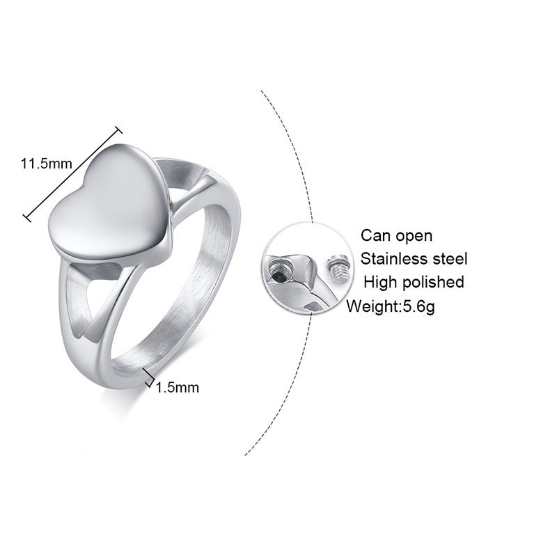 heart-shaped urn ring