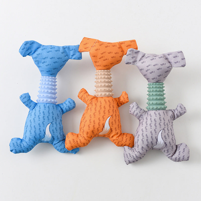 Squeaky Plush Toy with Teether