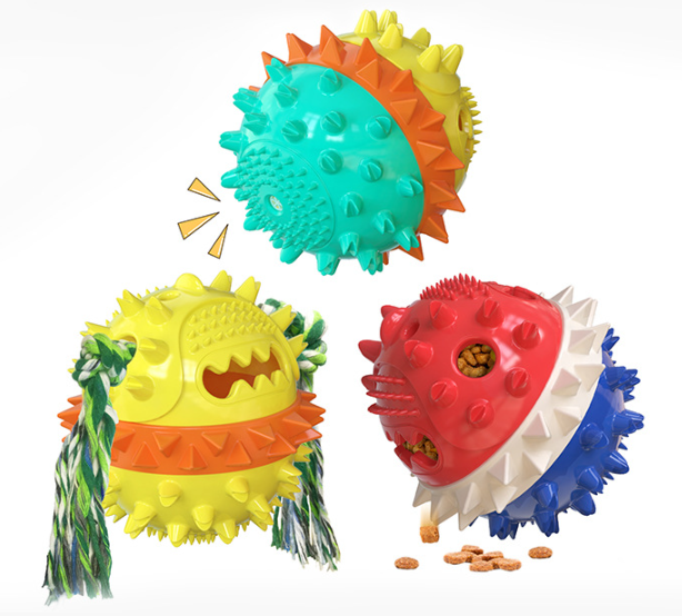 Squeaking food dispenser teether