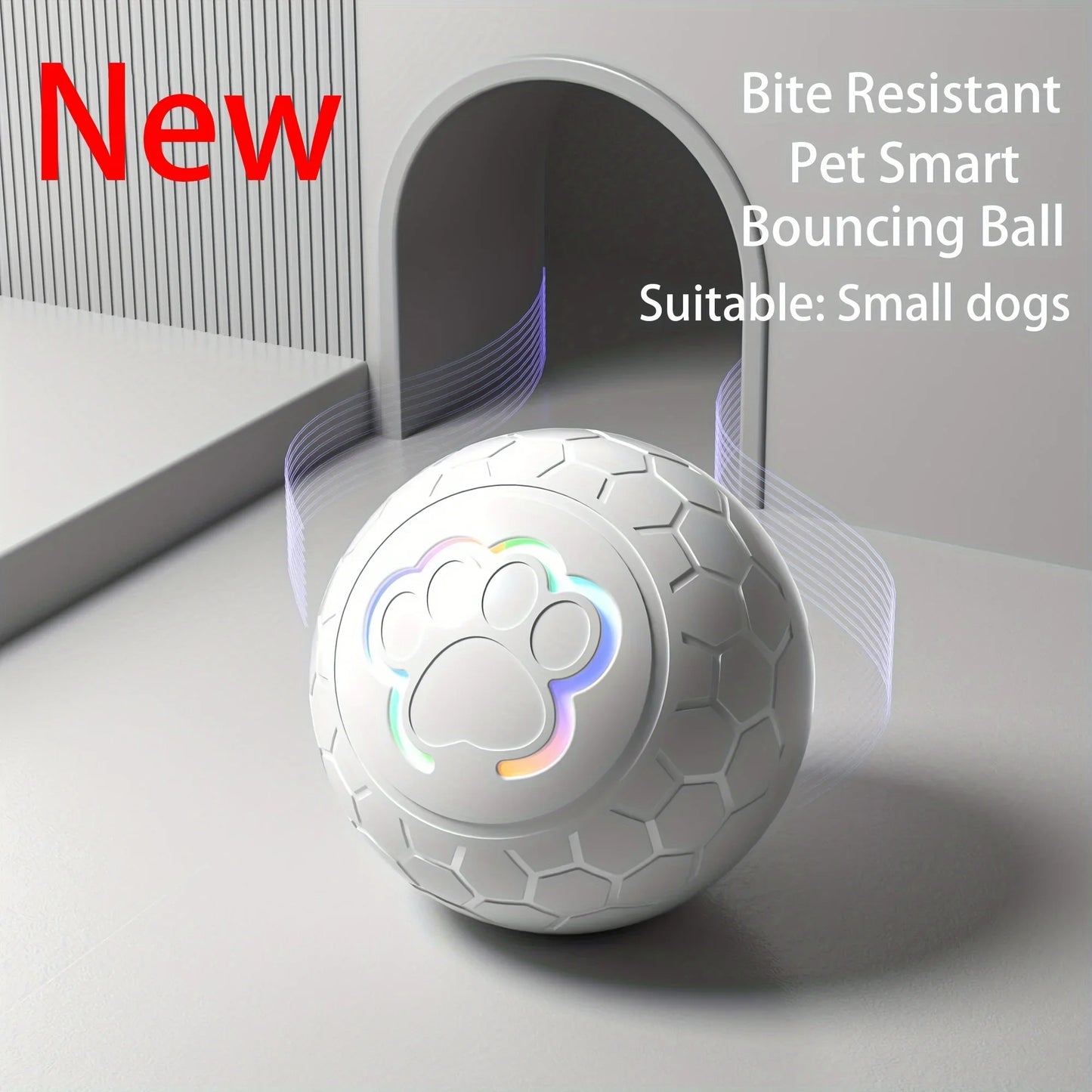 Rechargeable rolling/bouncing ball