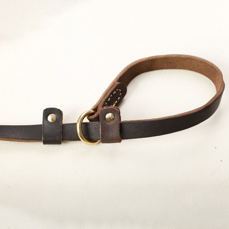 Real Leather Slip Lead