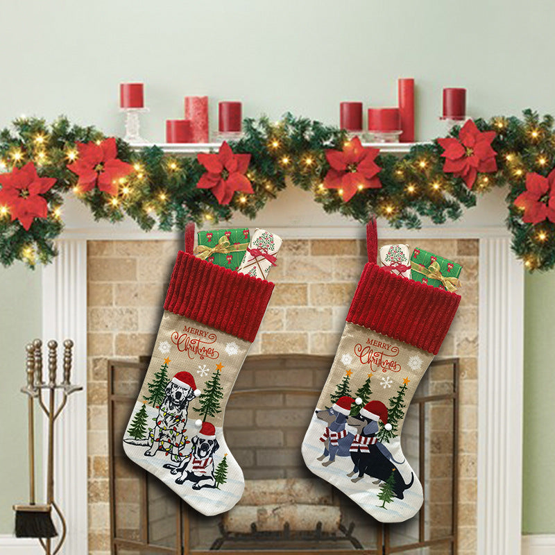 Dog print Christmas Stocking