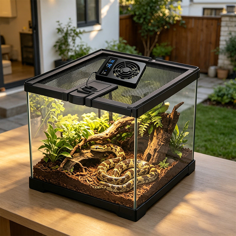 Reptile Cooling Fan with Thermo-Hygrostat & LED Display