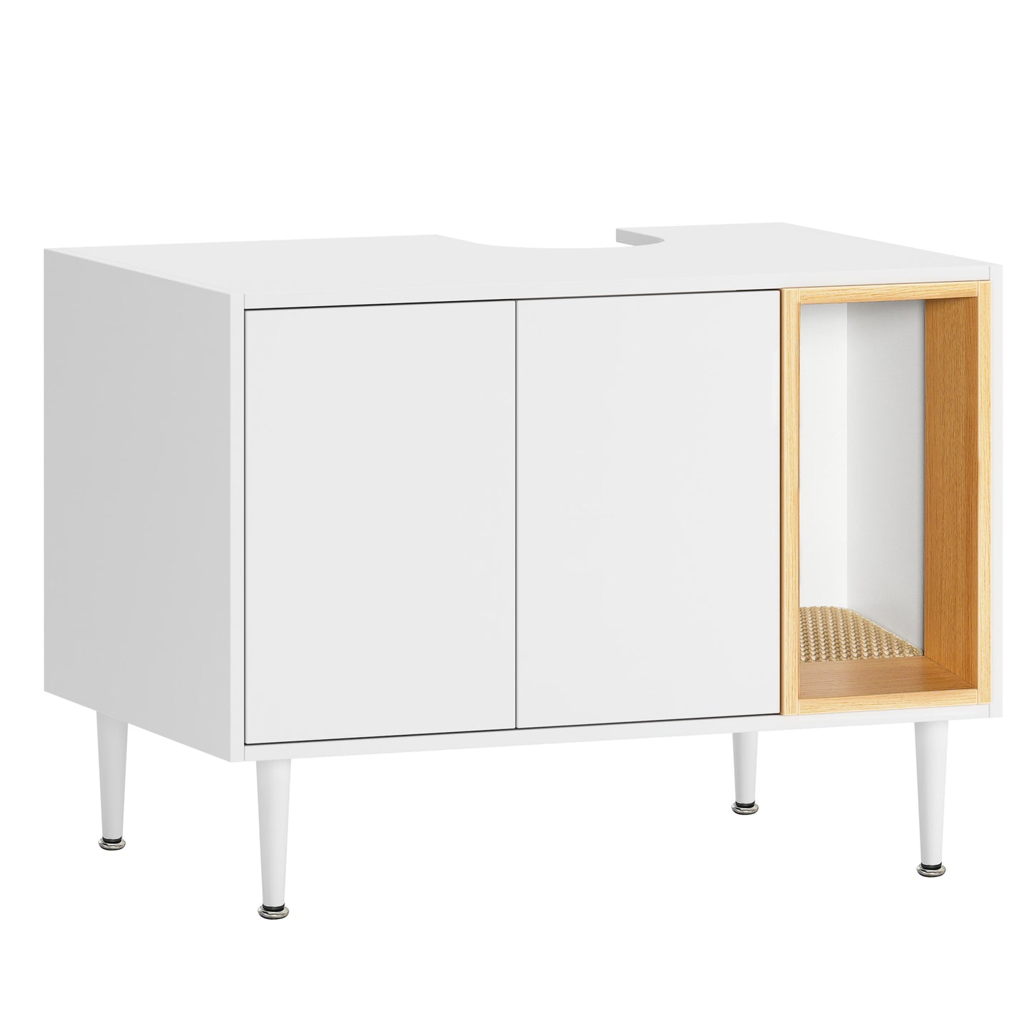 Bathroom sink cabinet/enclosed litter box