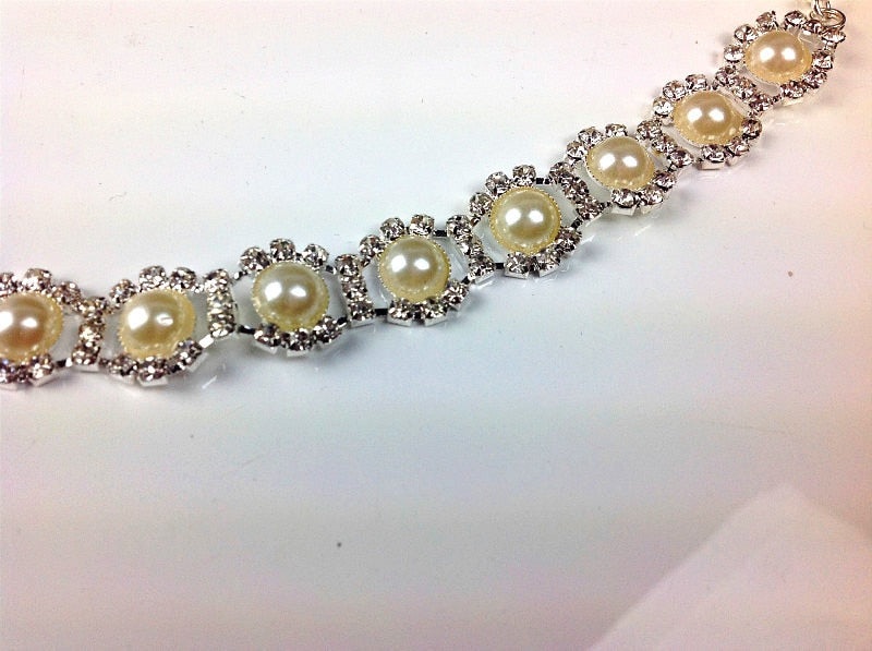 Pearl/Rhinestone Pet Necklace