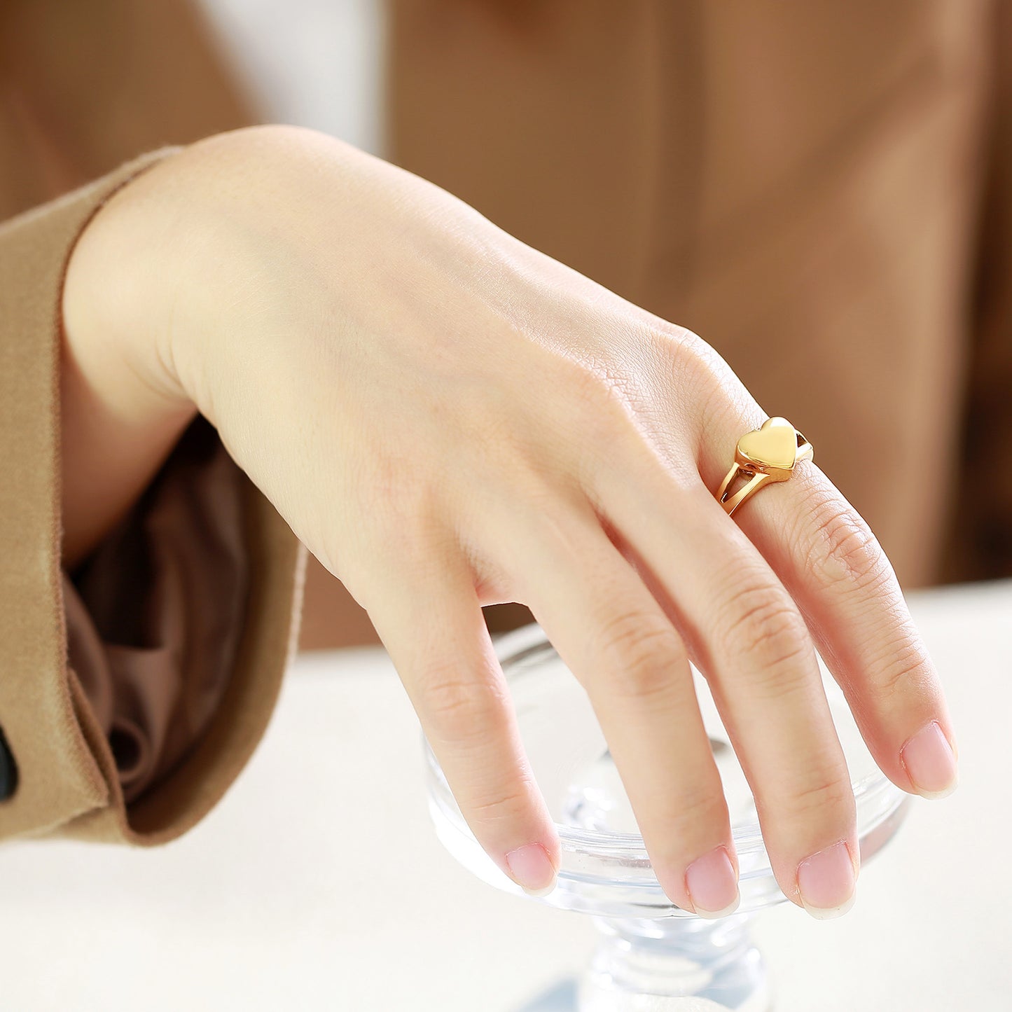 heart-shaped urn ring