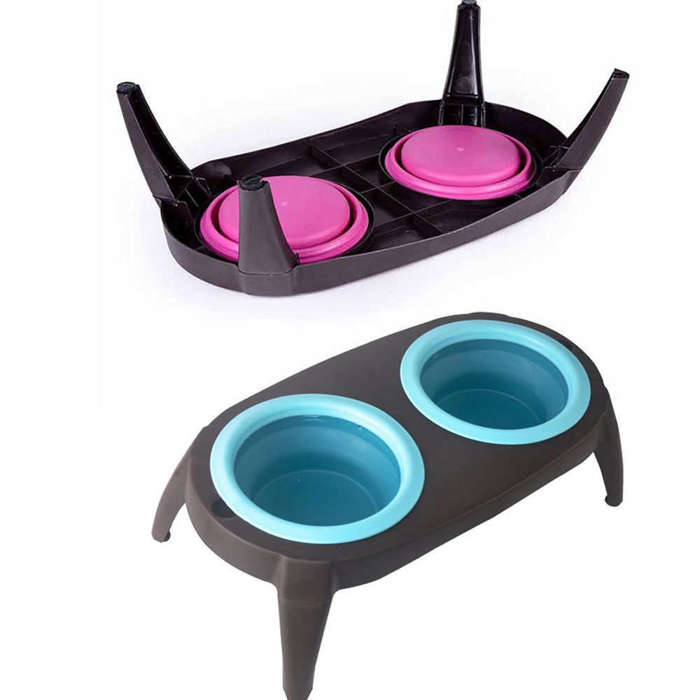 Double Silicone Raised Bowl