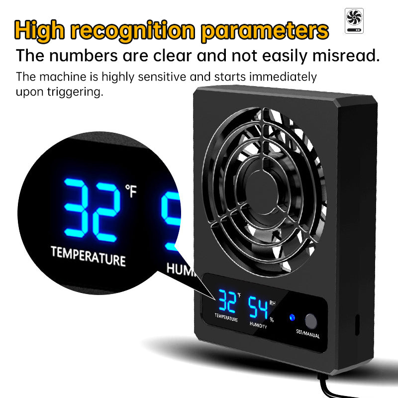 Reptile Cooling Fan with Thermo-Hygrostat & LED Display
