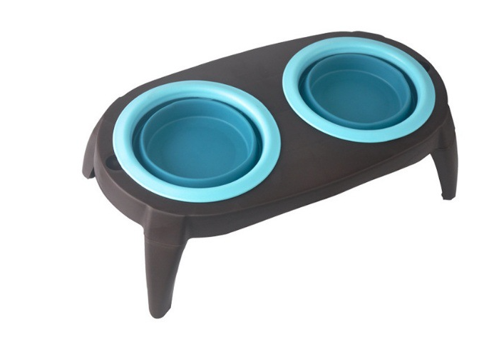 Double Silicone Raised Bowl