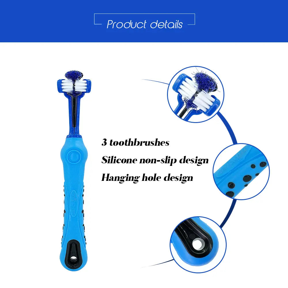 Dog 3 Sided Soft Toothbrush
