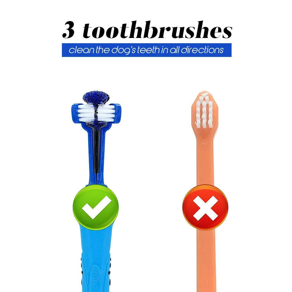 Dog 3 Sided Soft Toothbrush