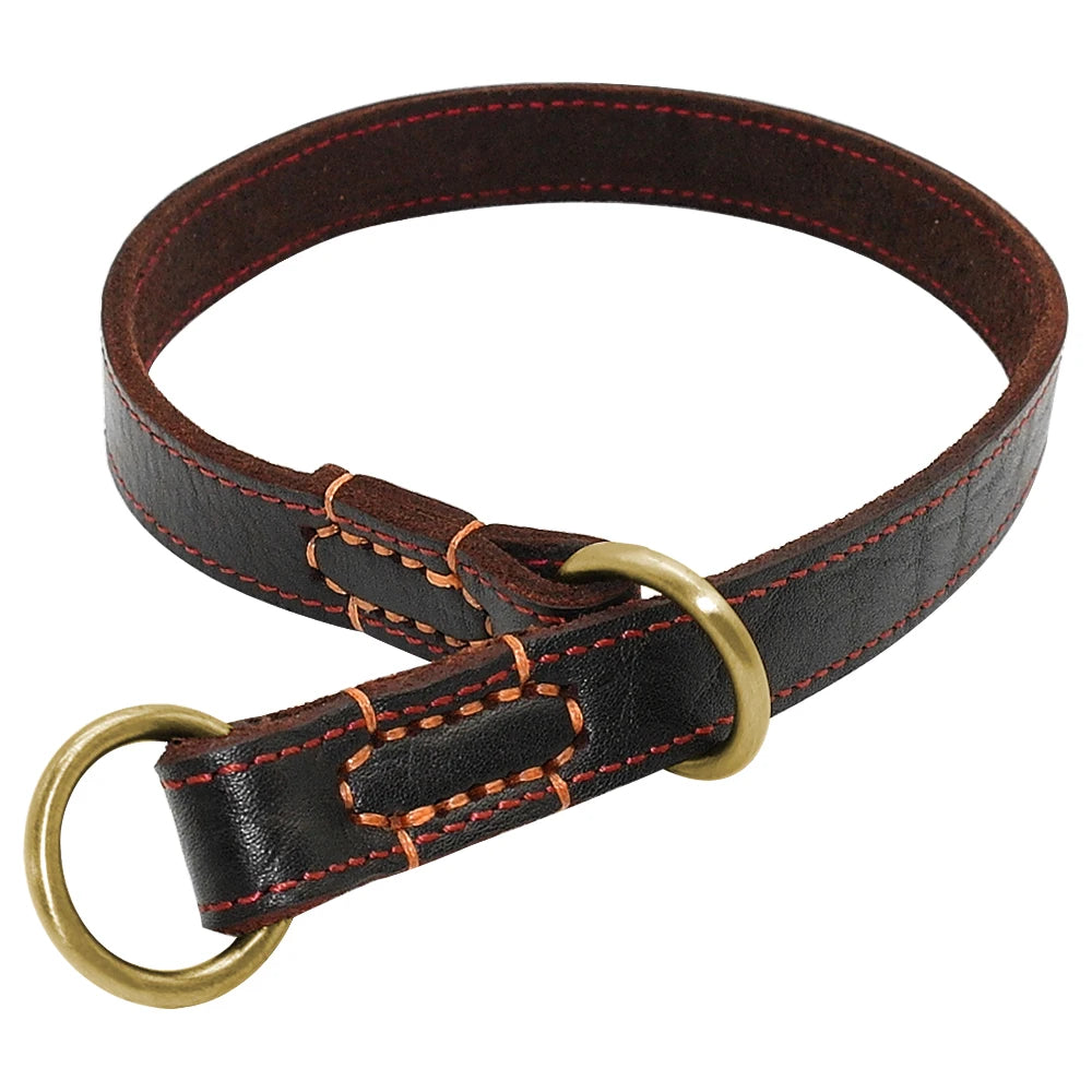 Real Leather Slip Collar
