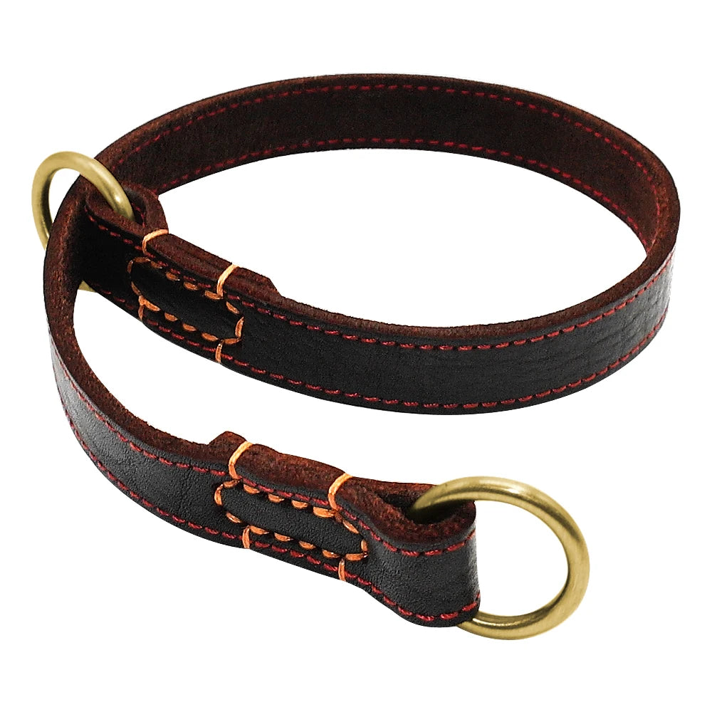Real Leather Slip Collar