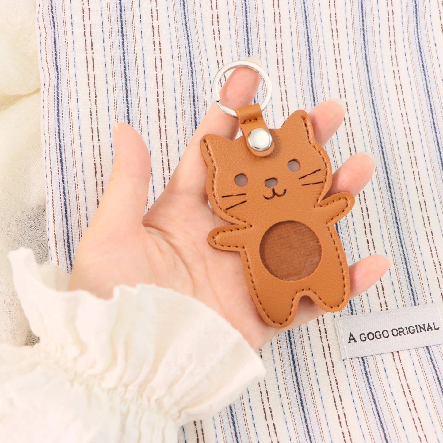 Cat Hair Memorial Keychain