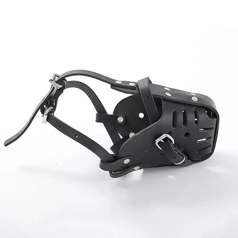 Adjustable Leather Basket Muzzle