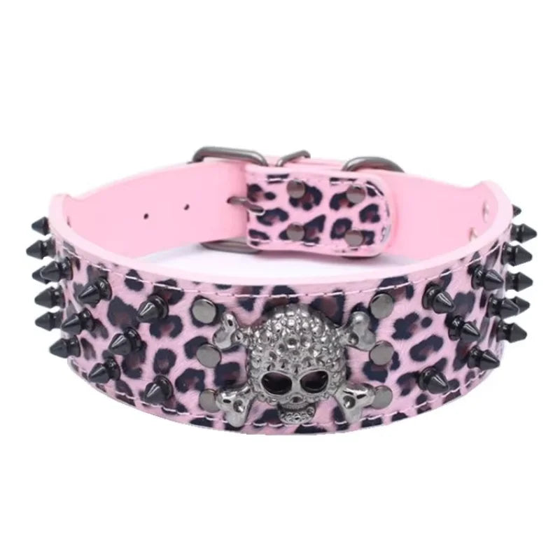 Spiky Skull Dog Collar