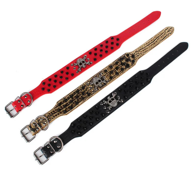 Spiky Skull Dog Collar