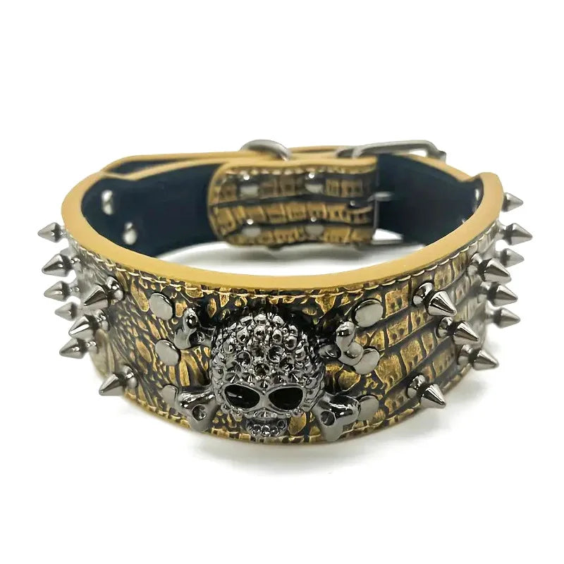 Spiky Skull Dog Collar