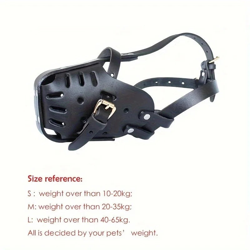 Adjustable Leather Basket Muzzle