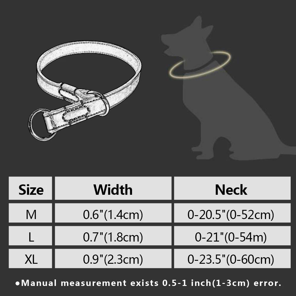Real Leather Slip Collar