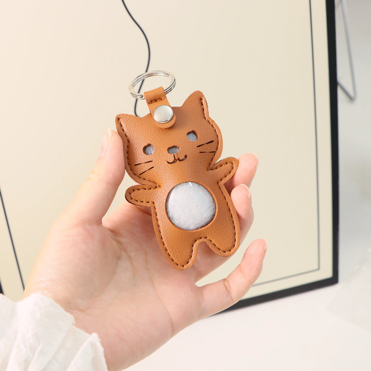 Cat Hair Memorial Keychain