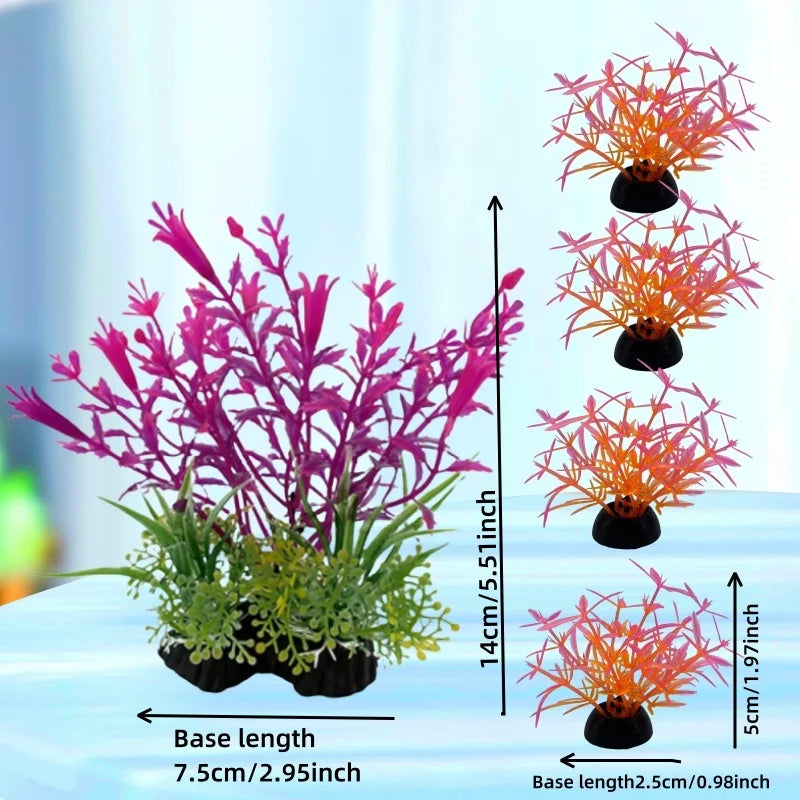 5pc Aquarium Plant Decor