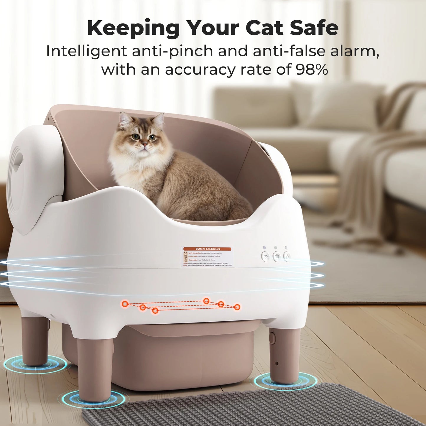 Automatic Cat Litter Box with APP Control