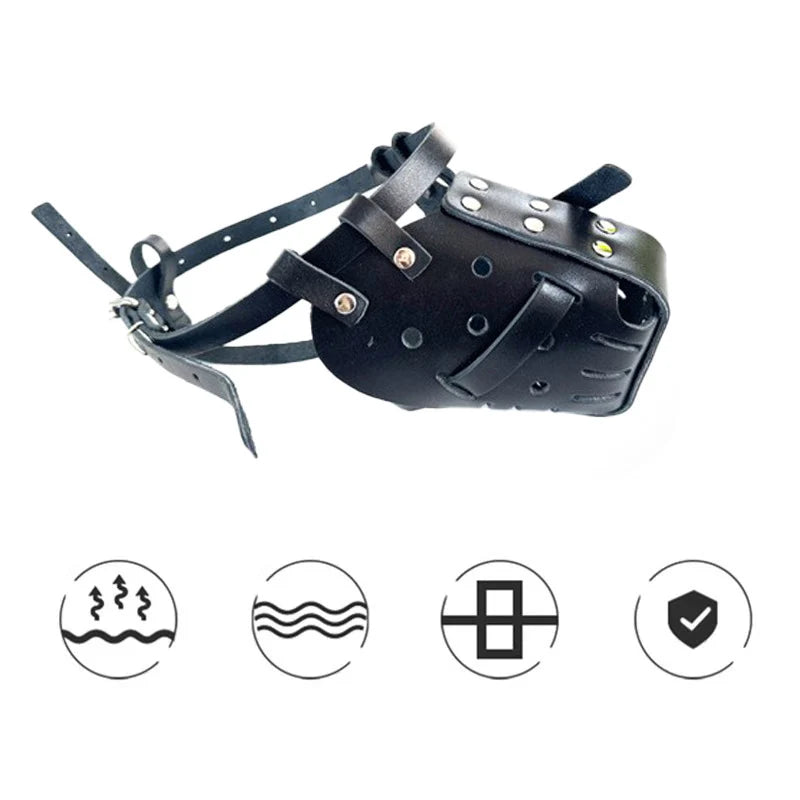 Adjustable Leather Basket Muzzle