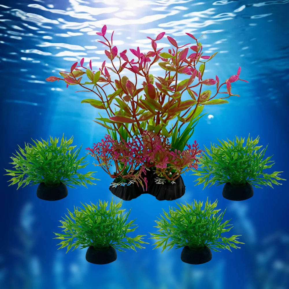 5pc Aquarium Plant Decor