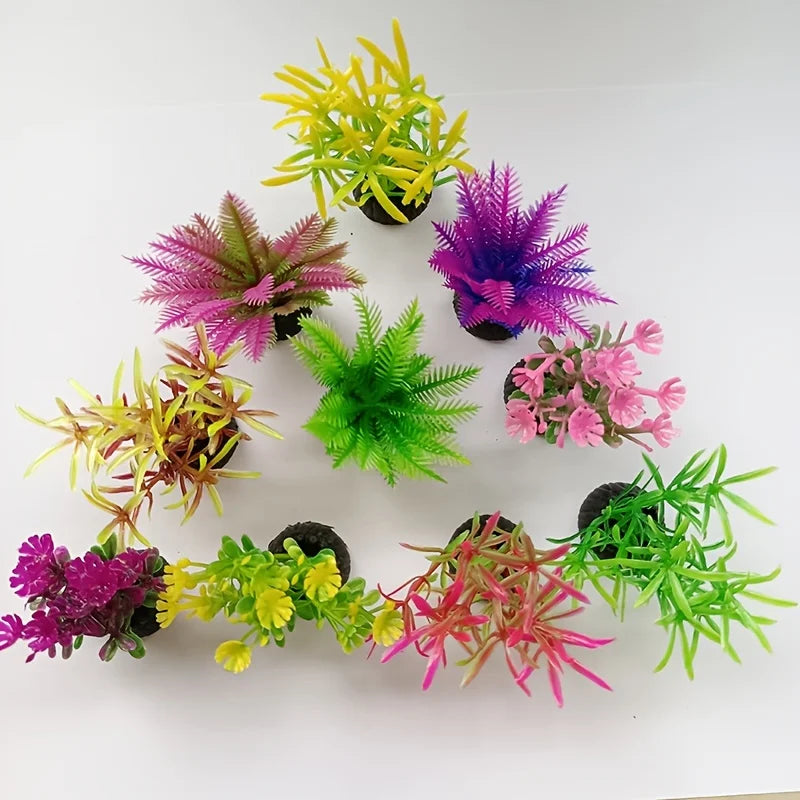 10pcs Aquarium Plant Decor