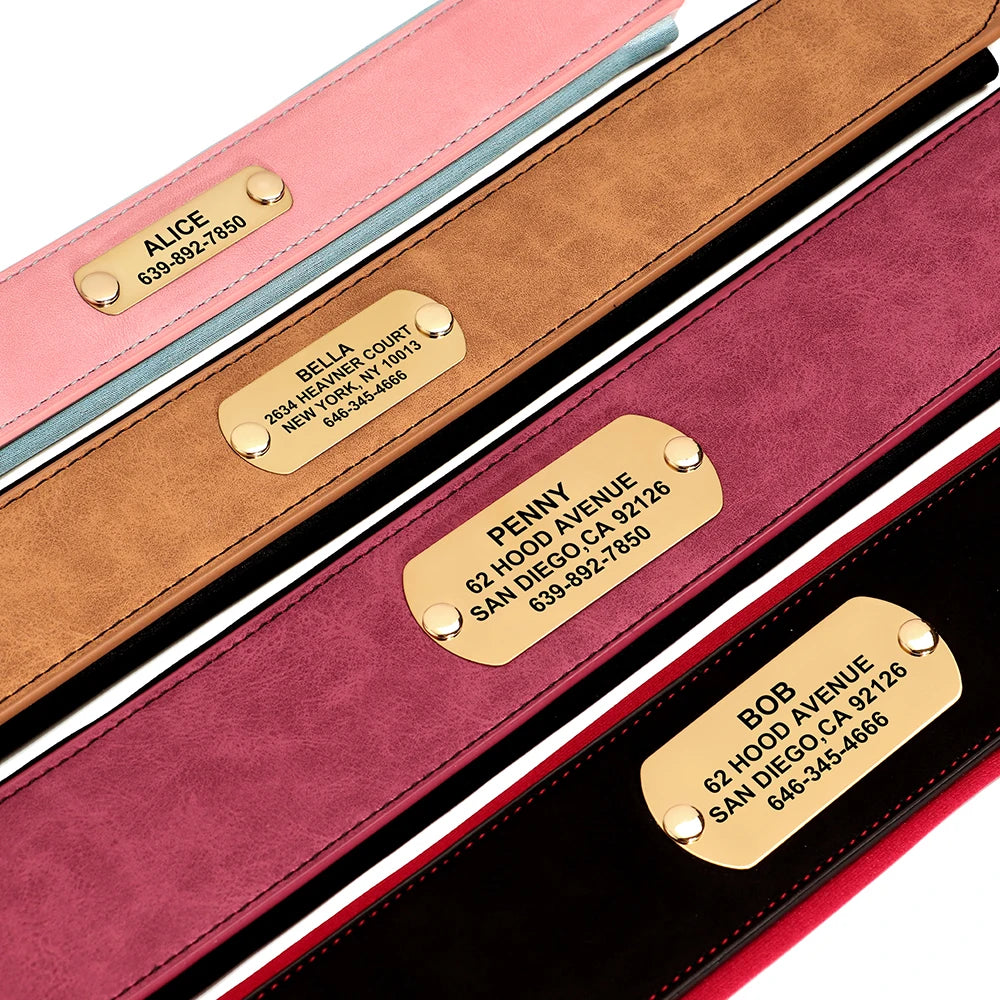 Personalized PU Leather Dog Collar