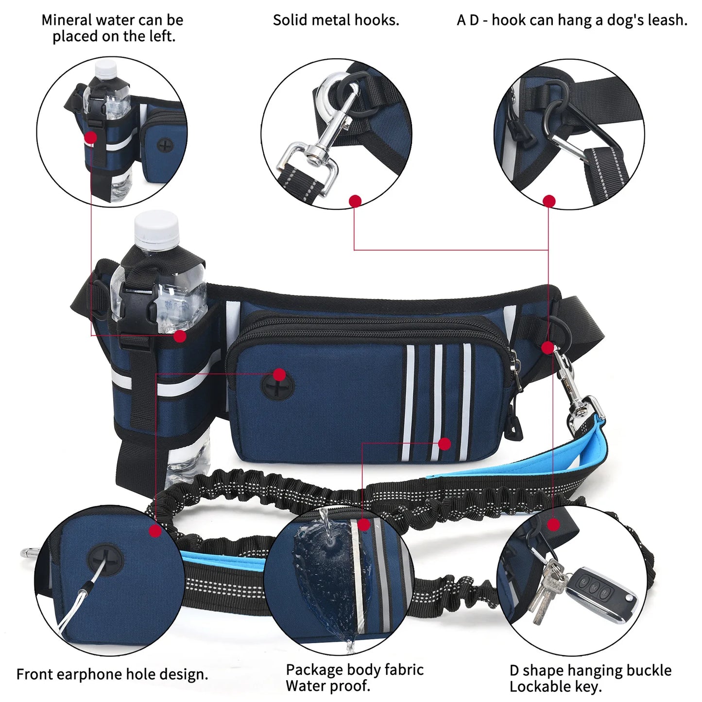 Waist Pack Dog Leash