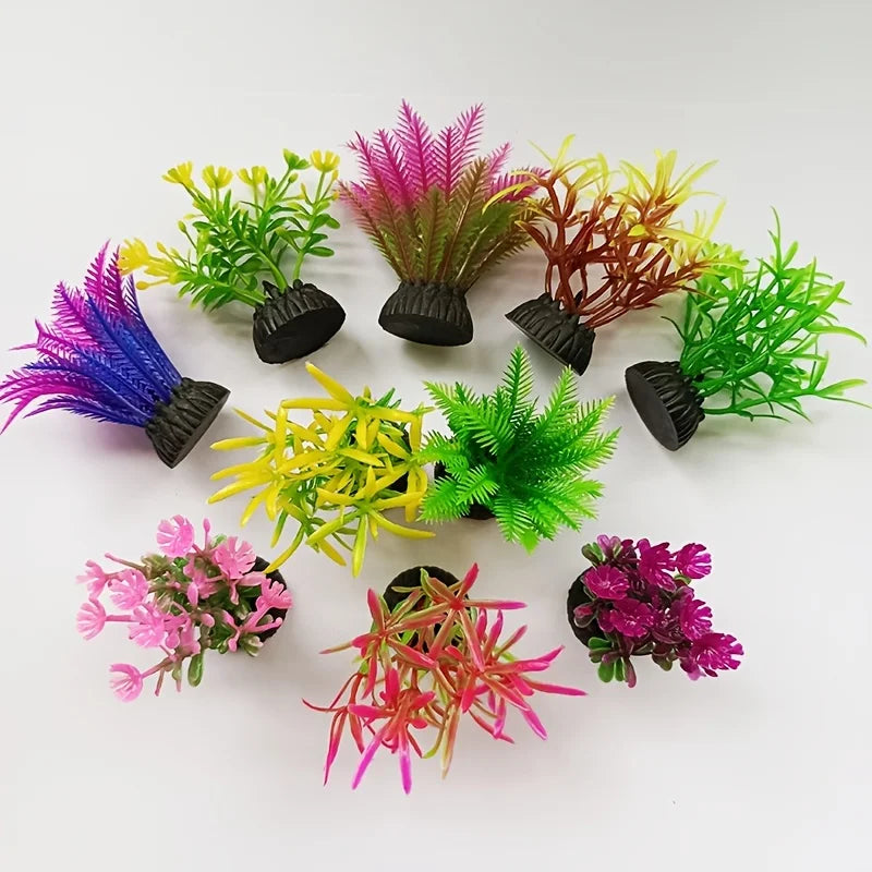 10pcs Aquarium Plant Decor
