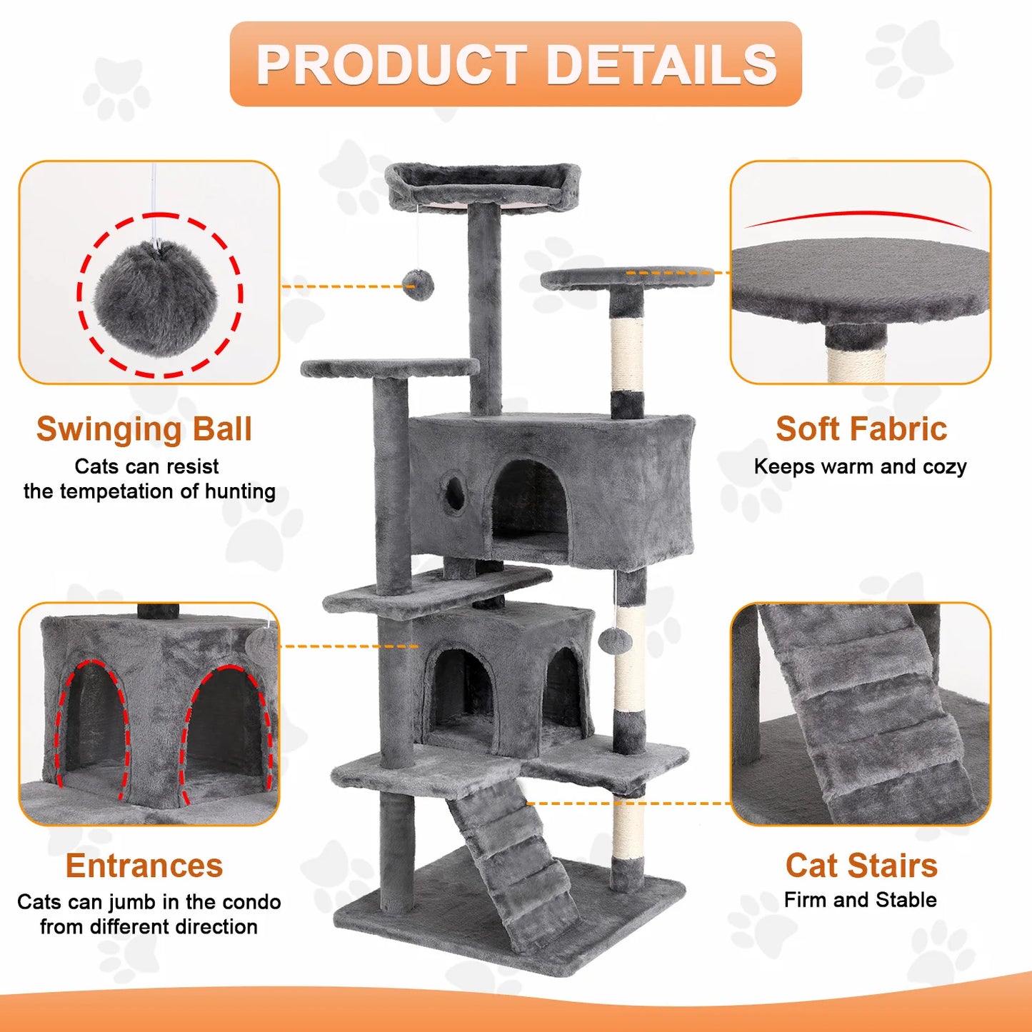 Cat Tree 54/70 Inch