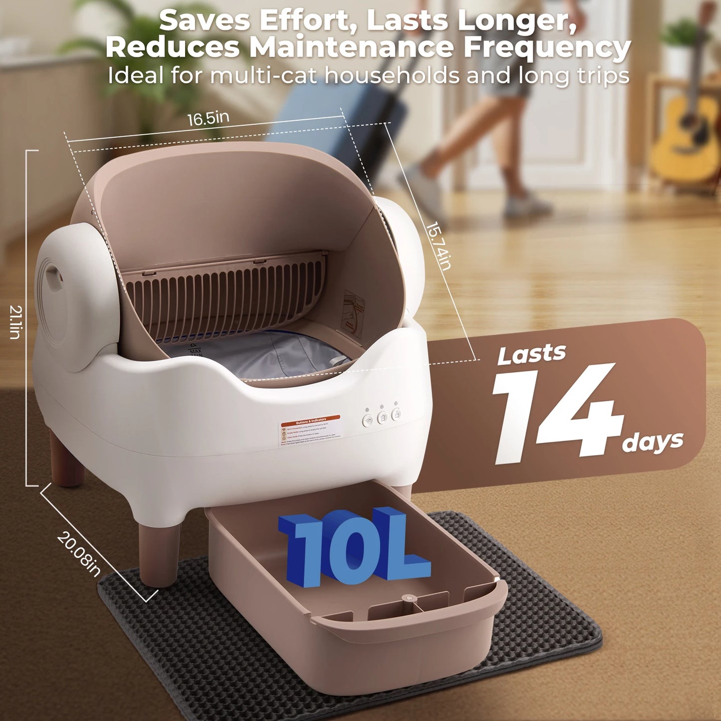 Automatic Cat Litter Box with APP Control
