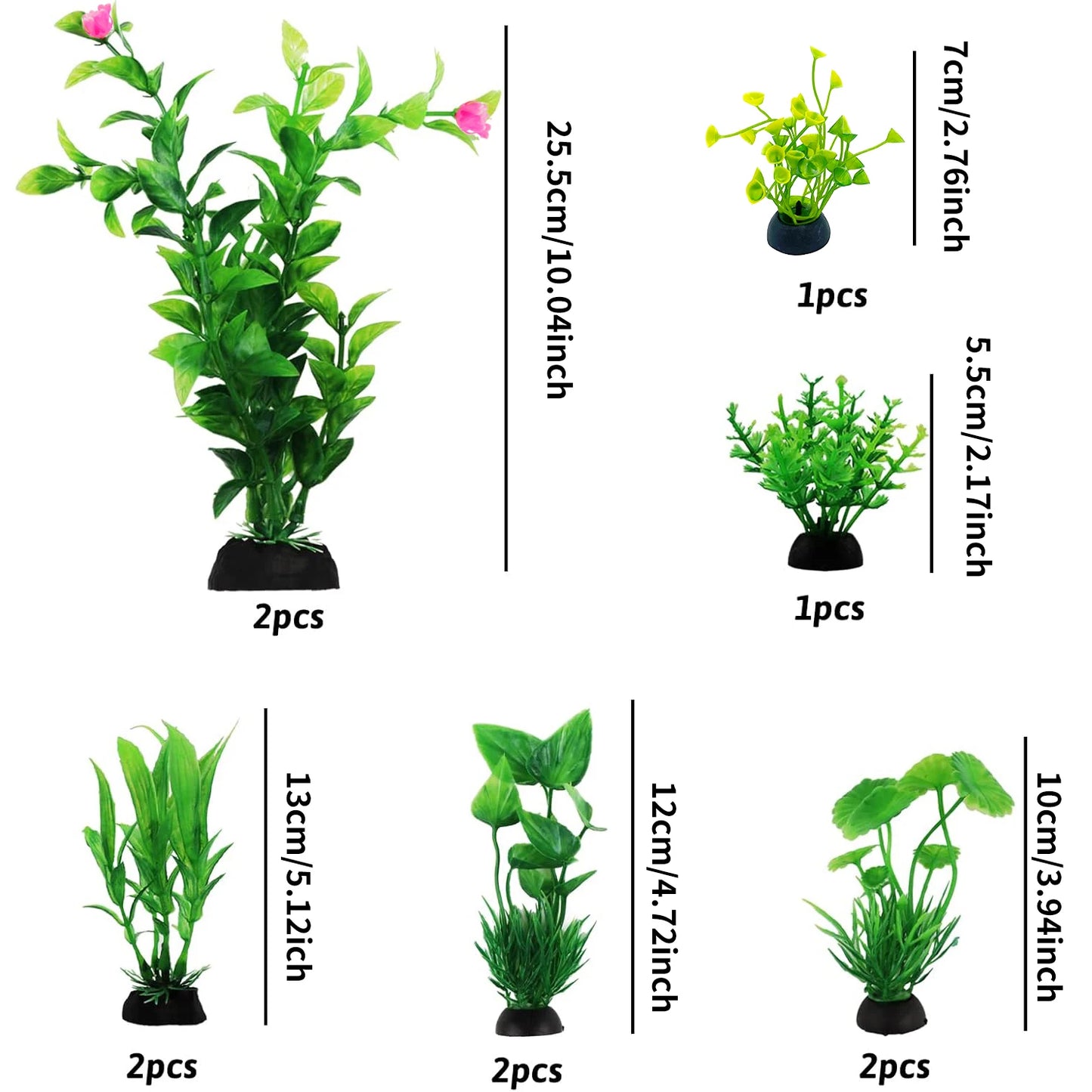 9/10pc Artificial Aquarium Plants