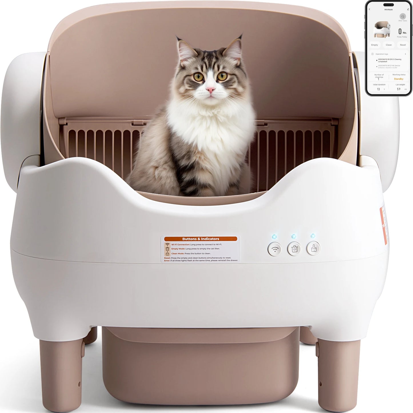 Automatic Cat Litter Box with APP Control